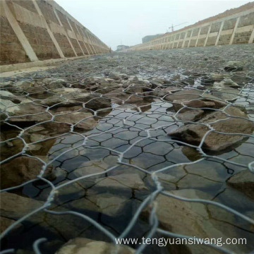 Installation of stone wire mesh reinforcement mesh